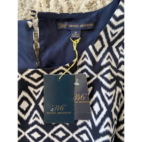 NWT Brooks Brothers Blue and White Dress (size 12) - Picture 8 of 10
